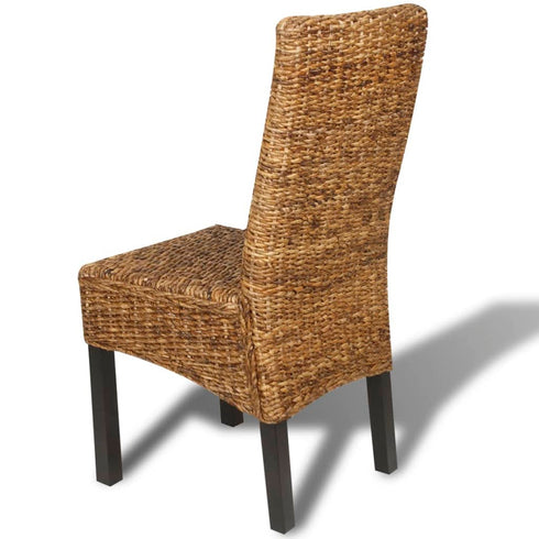 Swen Studio -  Dining Chairs 6 pcs Abaca and Solid Mango Wood